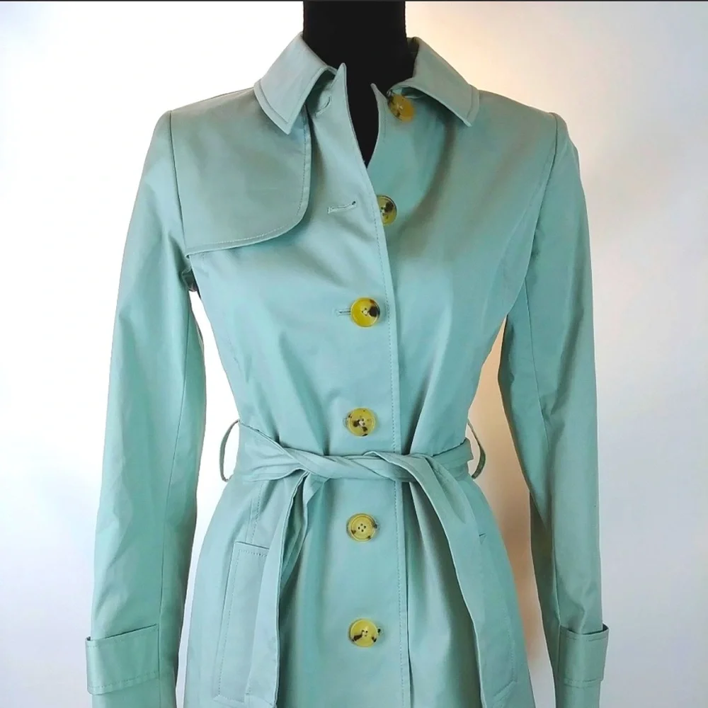 🌸NEW🌺 Brooks Brothers Beautiful Bold Trench Coat,No longer available in stores - Picture 5 of 15